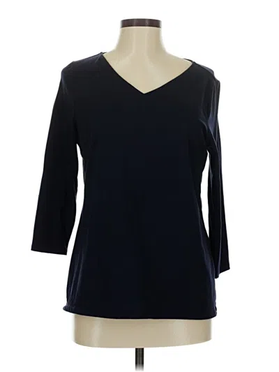 Pre-owned Chico's 3/4 Sleeve T-shirt In Blue