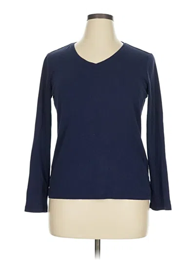 Pre-owned Chico's 3/4 Sleeve T-shirt In Blue