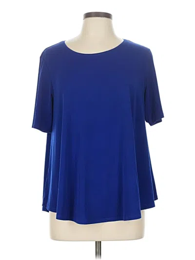 Pre-owned Chico's 3/4 Sleeve T-shirt In Blue