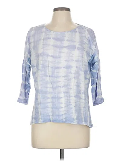 Pre-owned Chico's 3/4 Sleeve T-shirt In Blue
