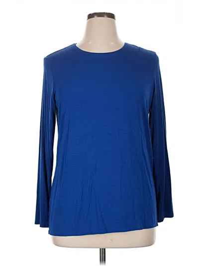 Pre-owned Chico's 3/4 Sleeve T-shirt In Blue