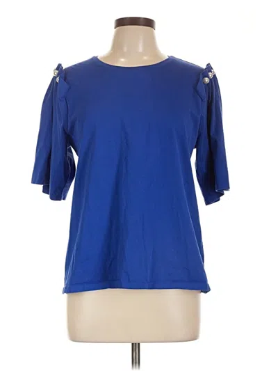 Pre-owned Chico's 3/4 Sleeve T-shirt In Blue