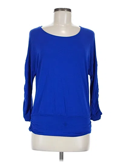 Pre-owned Chico's 3/4 Sleeve T-shirt In Blue