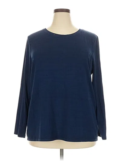 Chico's 3/4 Sleeve T-shirt In Blue
