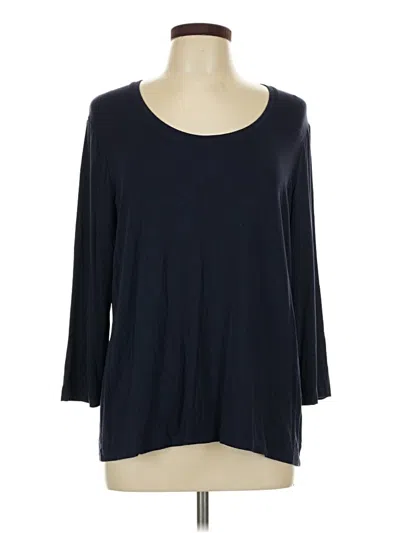 Pre-owned Chico's 3/4 Sleeve T-shirt In Blue