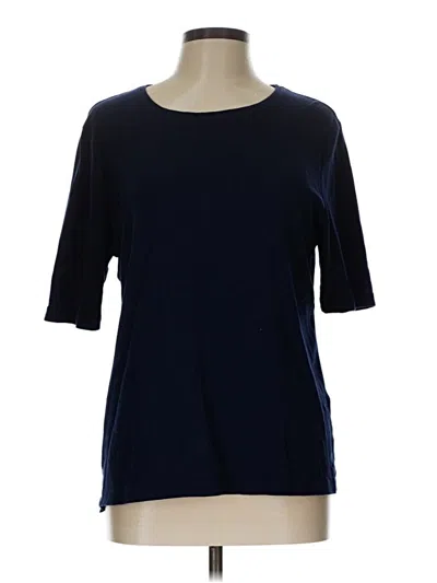 Pre-owned Chico's 3/4 Sleeve T-shirt In Blue