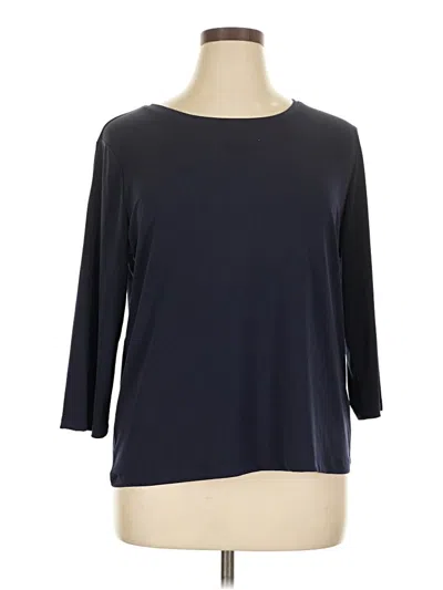 Pre-owned Chico's 3/4 Sleeve T-shirt In Blue