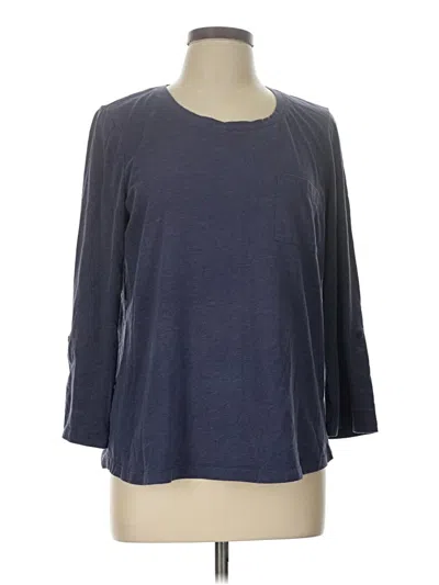 Pre-owned Chico's 3/4 Sleeve T-shirt In Blue