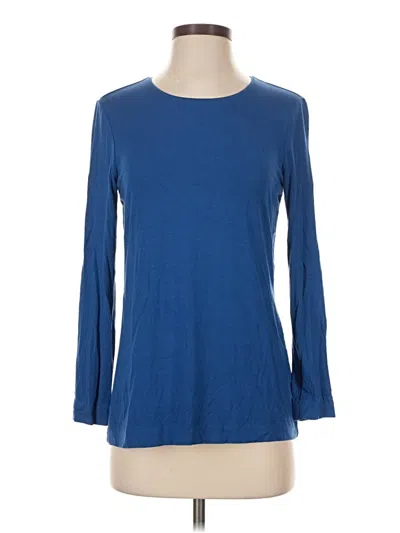 Pre-owned Chico's 3/4 Sleeve T-shirt In Blue
