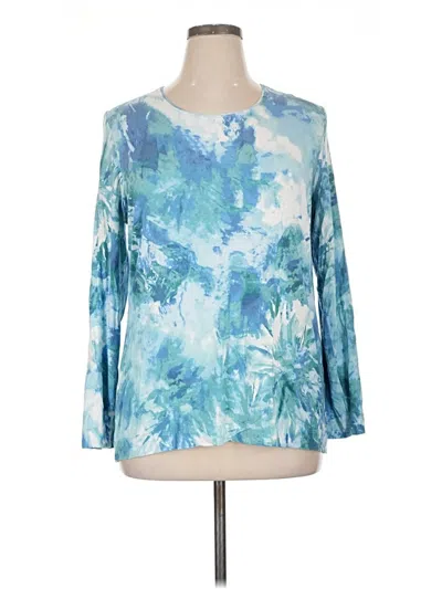 Pre-owned Chico's 3/4 Sleeve T-shirt In Blue