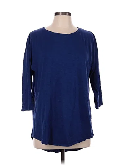 Pre-owned Chico's 3/4 Sleeve T-shirt In Blue