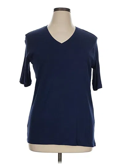 Pre-owned Chico's 3/4 Sleeve T-shirt In Blue