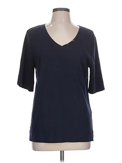 Pre-owned Chico's 3/4 Sleeve T-shirt In Blue