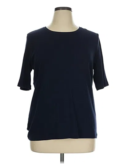 Chico's 3/4 Sleeve T-shirt In Blue