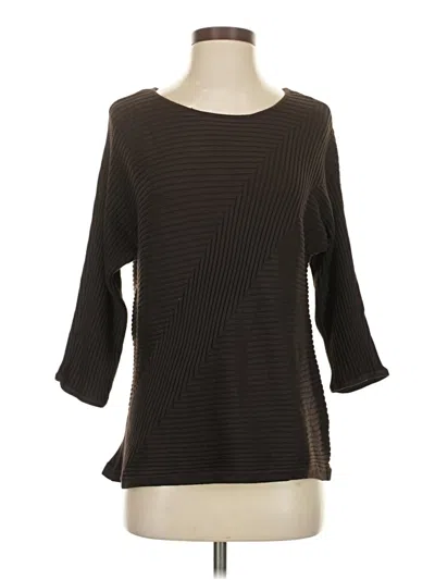 Pre-owned Chico's 3/4 Sleeve T-shirt In Brown