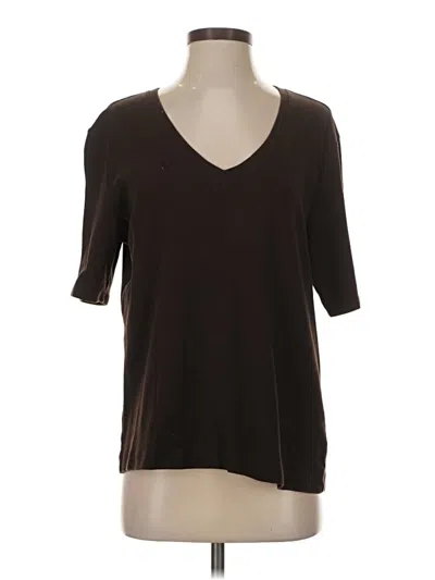 Pre-owned Chico's 3/4 Sleeve T-shirt In Brown