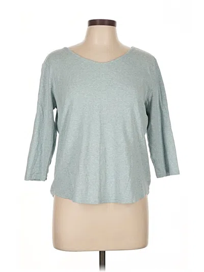 Pre-owned Chico's 3/4 Sleeve T-shirt In Gray