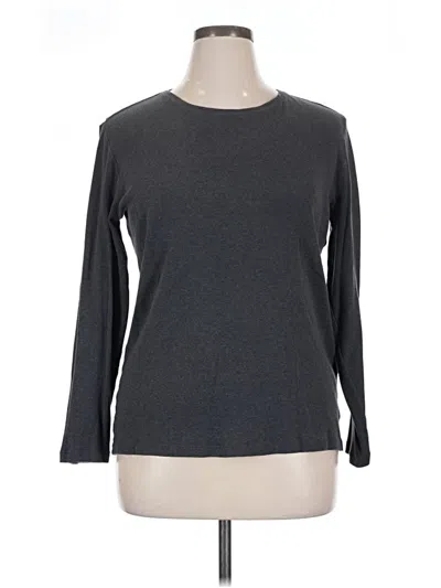 Pre-owned Chico's 3/4 Sleeve T-shirt In Gray