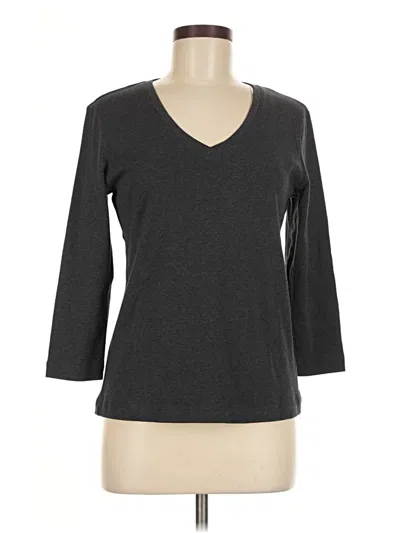 Chico's 3/4 Sleeve T-shirt In Gray