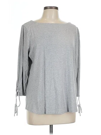 Pre-owned Chico's 3/4 Sleeve T-shirt In Gray