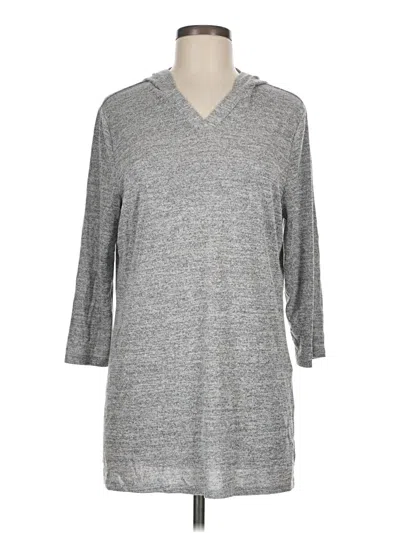 Pre-owned Chico's 3/4 Sleeve T-shirt In Gray