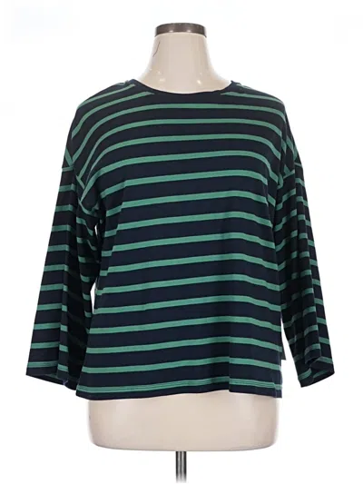 Pre-owned Chico's 3/4 Sleeve T-shirt In Green