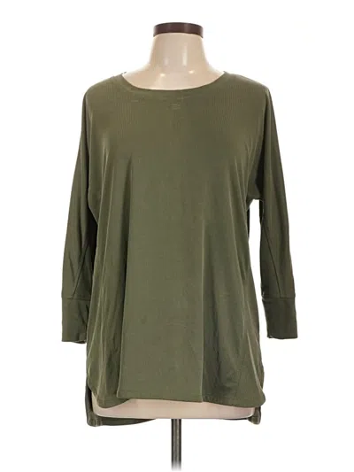 Pre-owned Chico's 3/4 Sleeve T-shirt In Green
