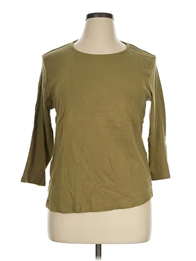 Pre-owned Chico's 3/4 Sleeve T-shirt In Green