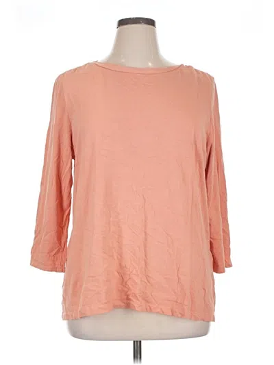 Pre-owned Chico's 3/4 Sleeve T-shirt In Orange