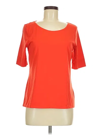 Pre-owned Chico's 3/4 Sleeve T-shirt In Orange