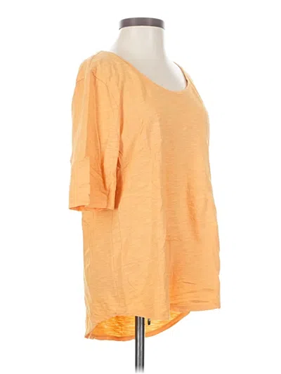 Pre-owned Chico's 3/4 Sleeve T-shirt In Orange