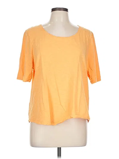 Pre-owned Chico's 3/4 Sleeve T-shirt In Orange