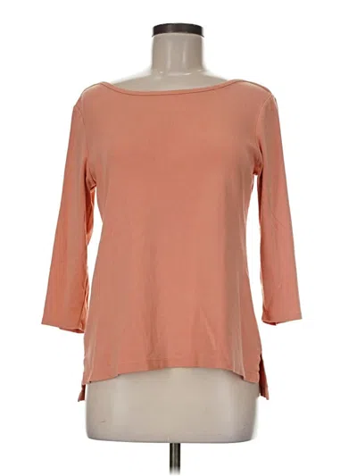 Pre-owned Chico's 3/4 Sleeve T-shirt In Orange