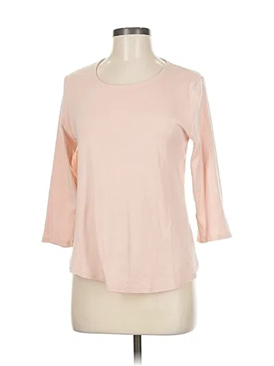 Pre-owned Chico's 3/4 Sleeve T-shirt In Pink
