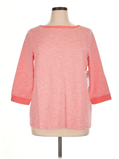 Chico's 3/4 Sleeve T-shirt In Pink