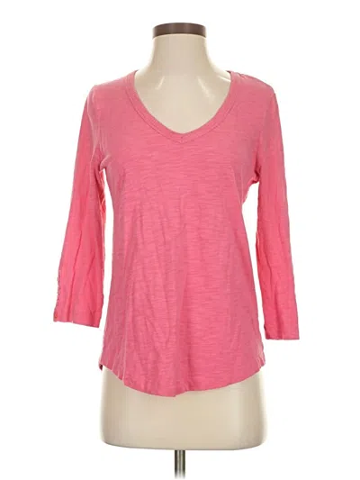 Pre-owned Chico's 3/4 Sleeve T-shirt In Pink