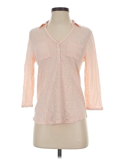 Pre-owned Chico's 3/4 Sleeve T-shirt In Pink