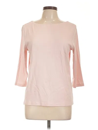 Pre-owned Chico's 3/4 Sleeve T-shirt In Pink