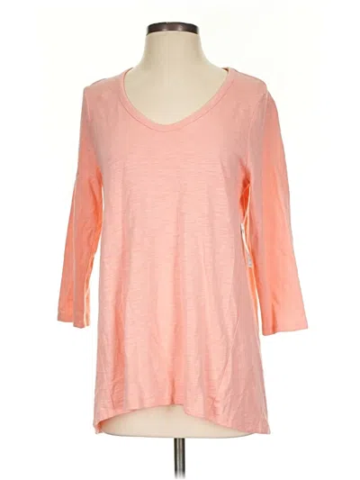 Chico's 3/4 Sleeve T-shirt In Pink