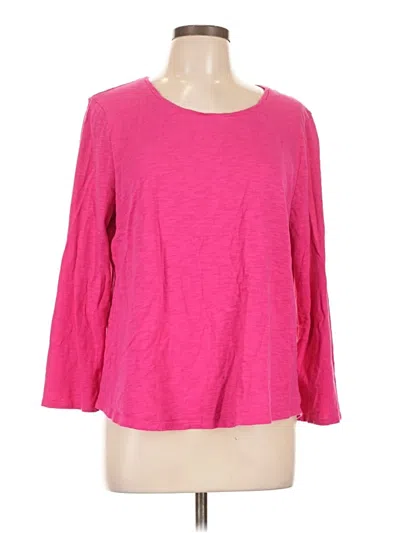 Pre-owned Chico's 3/4 Sleeve T-shirt In Pink