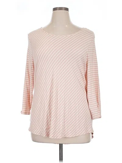 Pre-owned Chico's 3/4 Sleeve T-shirt In Pink