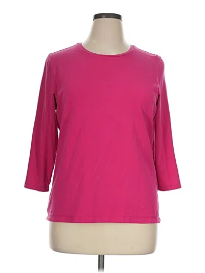 Pre-owned Chico's 3/4 Sleeve T-shirt In Pink