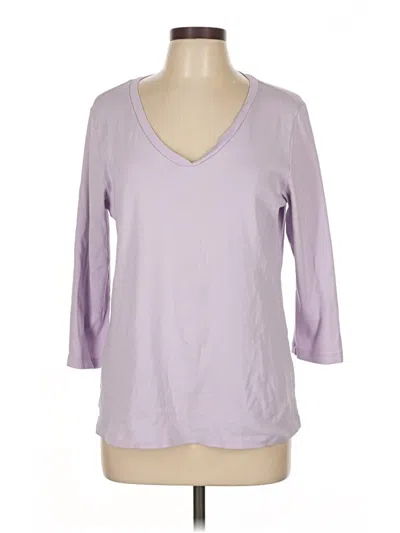 Pre-owned Chico's 3/4 Sleeve T-shirt In Purple