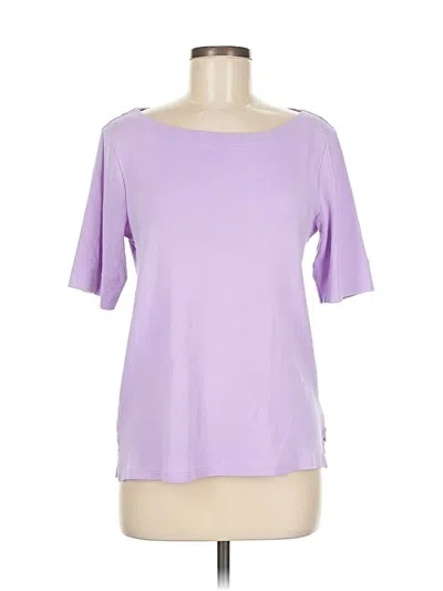Pre-owned Chico's 3/4 Sleeve T-shirt In Purple
