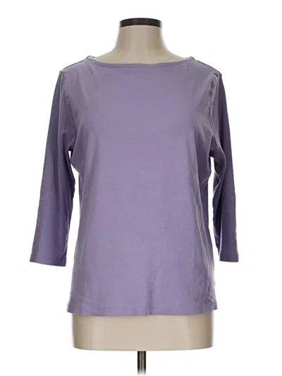 Pre-owned Chico's 3/4 Sleeve T-shirt In Purple