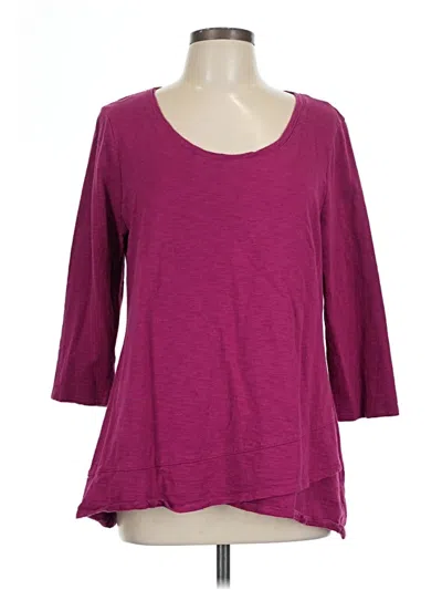 Pre-owned Chico's 3/4 Sleeve T-shirt In Purple