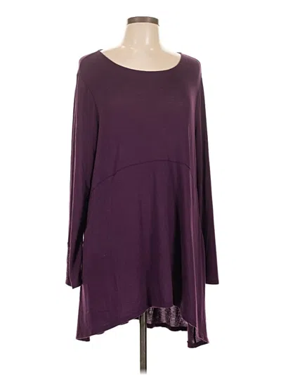 Pre-owned Chico's 3/4 Sleeve T-shirt In Purple