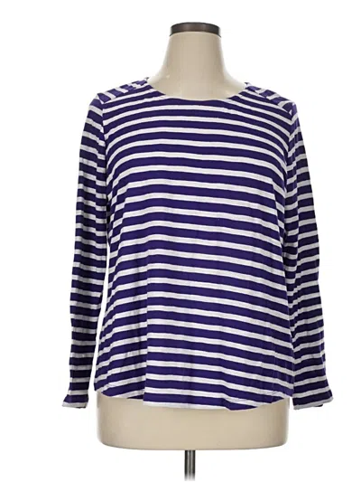 Pre-owned Chico's 3/4 Sleeve T-shirt In Purple