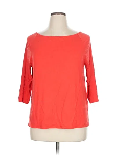 Pre-owned Chico's 3/4 Sleeve T-shirt In Red