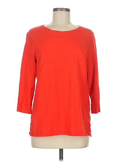 Pre-owned Chico's 3/4 Sleeve T-shirt In Red